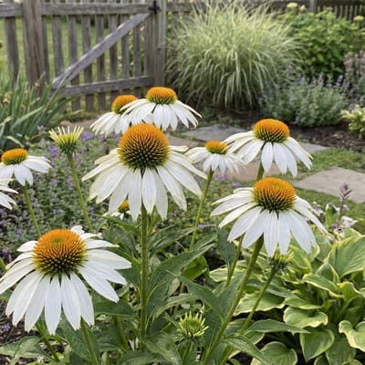 Bloomique - Set van 3 - Echinacea Purpurea White Swan - Zonnehoed - Rijkbloeiend - Winterhard - Vaste plant - 10-20 cm hoog - Pot 9 cm