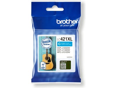 Brother LC-421XLC inkt cartridge cyaan hoge capaciteit (origineel)