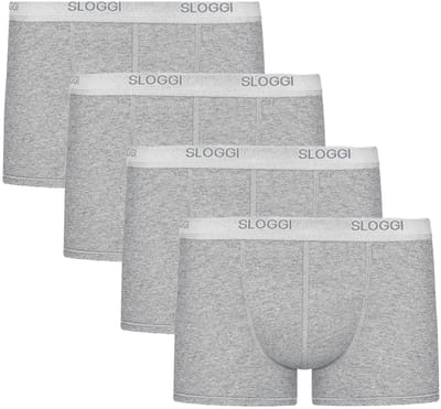 Sloggi men Basic short grijs 4-pack = 3+1 gratis