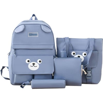 Grote Capaciteit Kleine Beer Middelbare Scholieren Studenten Schoolstijl Rugzak Cartoon Casual Rugzak Studenten Schooltas gray