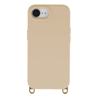 Selencia Hoesje - Geschikt voor iPhone 17e / 16e - Rivièra geschikt voor MagSafe Backcover met afneembare haakjes - Milky Latte