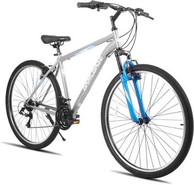 BAMCBASE Mountainbike - 29 Inch - 21 Versnellingen - Hardtail MTB voor Heren & Dames - V-Brakes - Grijs - Geschikt voor buitenactiviteiten in de lente