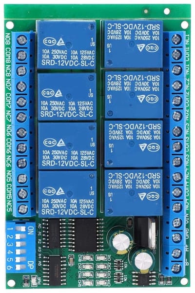 Dailygoody - 12V Relay Module - 8-Kanaals RS485 Controlesysteem - Instelbare Programma Controle - Betrouwbaar en Efficiënt - Perfect voor Automatiseri.