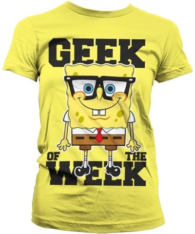 SpongeBob SquarePants Geek Of The Week Girly T-shirt voor dames, geel