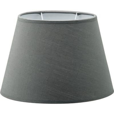 Home Sweet Home Lampenkap Largo ovaal schuin - van stof - antraciet - Klassiek stoffen Lampenkap - 24/14/16cm - E27 lamphouder - voor wandlamp.
