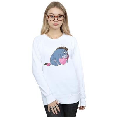 Disney Dames/Dames Winnie The Pooh Eeyore Mond Sweatshirt (Wit)