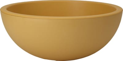 Pro Garden Plantenpot/bloempot ronde schaal - kunststof - okergeel - D40 x H16 cm - Voor buiten