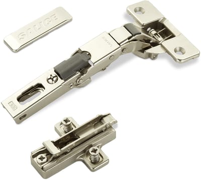 2 x Salice universeel potscharnier 110° Boorbeeld T48 met kruismontageplaat Hoogte 6 mm excentrische aanpassing, Afdekking voor scharnierarm