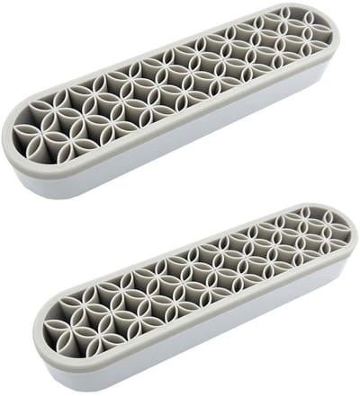 Cosmetica Opbergdoos - Siliconen Make-up Brush Houder - Bureau Organizer - Opbergdoos voor Penselen en Accessoires - 2 Stuks - Grijs