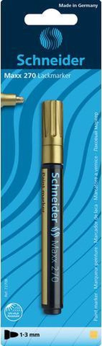 Lakmarker Schneider Maxx 270 - goud op blister