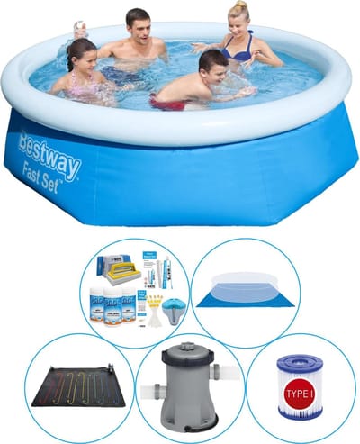 Fast Set Rond 244x66 cm - 6-delig - Zwembad Combi Deal