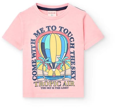 Boboli Knit T-shirt Met Korte Mouwen Roze 12 Months Jongen