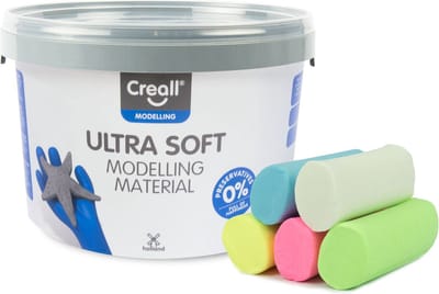 Creall boetseerpasta | pot van 1 | 10 kg met geassorteerde kleuren
