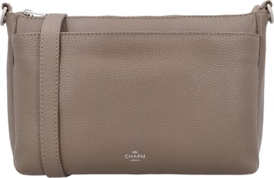 Charm London Washington Schoudertas - Crossbody - Leer - Praktisch - Leren Dames Tas - Taupe