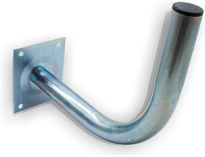 L-vormige SAT muurbeugel voor TV | Stalen antennehouder | Ø 38 mm | 33 x 25 cm | Ideaal voor outdoor gebruik