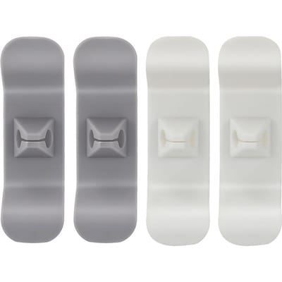 4pcs Organisateurs de Cordon Utilisés pour Coller Fortement sur les Appareils de Cuisine, Enrouleur de Cordon pour S Maison white