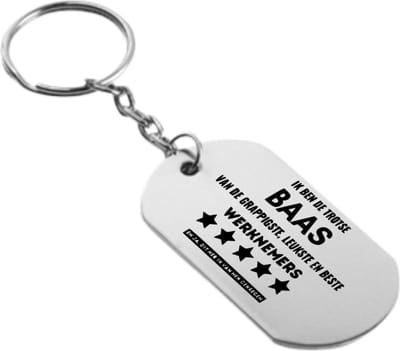 Akyol - ik ben de trotse baas sleutelhanger - Baas - werkgever - collega - werknemer - cadeau - 54 x 29mm