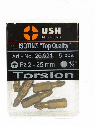 HAWE TIN Titanium Schroefbit 25mm T25 - 1/4" Zeskant
