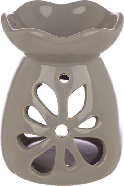 Geurbrander - Oliebrander - Waxbrander Eden Floral / keramiek grijs