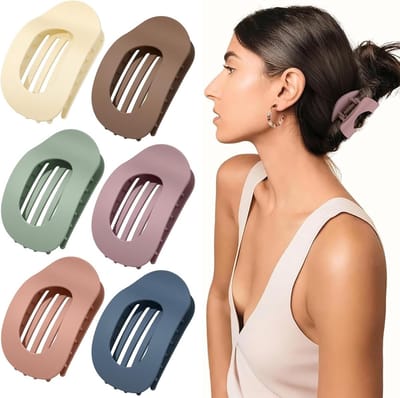 Set van 6 Grote Haarclips, Duckbeak Haarspelden, Antislip Haaraccessoires voor Dikker en Dunner Haar, Ideaal voor Dagelijks Gebruik en Sportactiviteiten