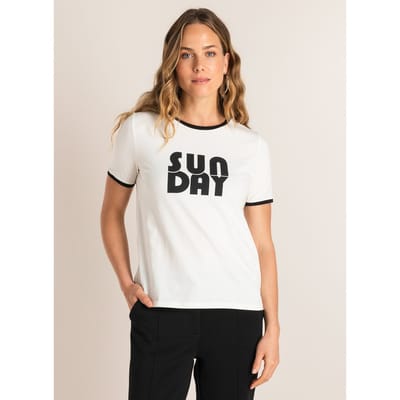 IVY BEAU Semma Tops - Off White/Black - maat 38