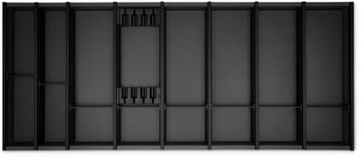 Bestekbak Cuisio antraciet voor corpusbreedte 1200 mm, diepte 473 mm, met messenhouder, voor Legrabox van Sotech