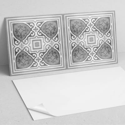 Coloray Wandpanelen Zelfklevend - Patroon met symmetrische ornamenten PVC Wandpaneel - 100 cm x 50 cm - Grijs Wandbekleding Zelfklevend - 1 stuk - Texturen Wandpanelen Zelfklevend - Wandpanelen Keuken - Wandpaneel Badkamer