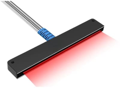 Glasvezelsensor - Lichtgordijn Sensor - Industriële Automatisering - Rechthoekige Zonedetectie - 11 x 11 x 11 cm - Grijs