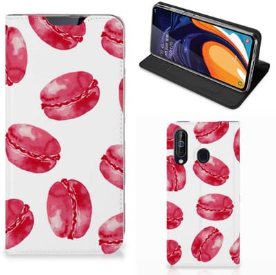 Samsung Galaxy A60 Flip Style Cover Pink Macarons