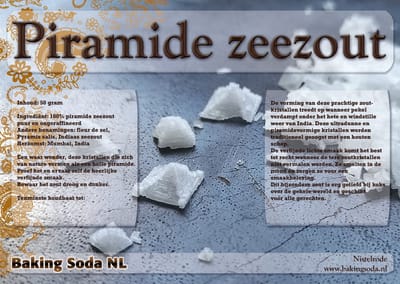 Fleur de sel - 100 gram - Piramide zeezout - Indiaas zeezout - Baking Soda NL