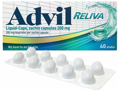 Advil Reliva Liquid Caps 200mg - 1 x 40 capsules