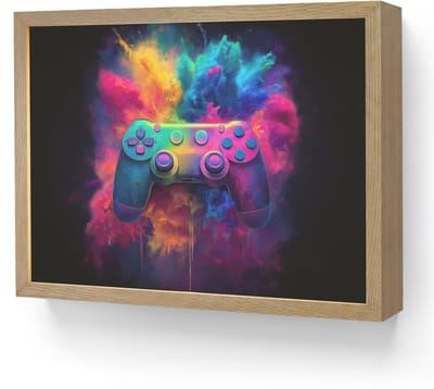 Wandlamp 40x30 cm - Oplaadbaar - Controller - Neon - Explosie - Kleurrijk - Wandlampen binnen woonkamer - Slaapkamer lamp - Decoratieve nachtlamp - Vloerlamp draadloos