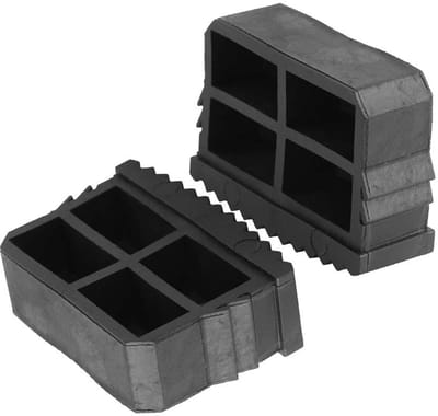Ladder Voetstukken - Antislip Rubber - Veilig Klimmen - Vaste Vloergrip - 9.5 x 6.5 cm - Zwart