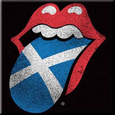 The Rolling Stones - Tongue Scotland Flag - Koelkast Magneet - 7.5 x 7.5 cm