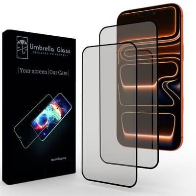 Umbrella Glass Screenprotector - Geschikt voor Apple iPhone 16 Pro / 17 / 17 Pro - Full Cover