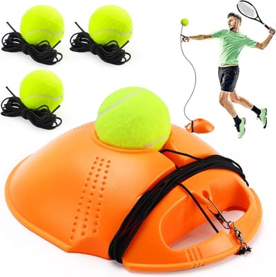 Tennis Trainer Set met 3 Terugkaatballen voor Volwassenen en Kinderen, Ideaal voor Beginners en Zelfstudie, Verbeter je Tennisvaardigheden en Speltechniek