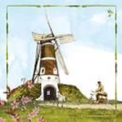 Wenskaart Rien Poortvliet - Lang Leve de Boerderij - 14 x 14 cm - Blanco Binnenkant - Inclusief Envelop
