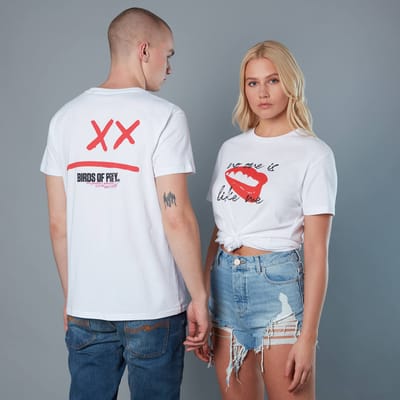 No One Is Like Me Unisex Birds of Prey T-Shirt - White - S