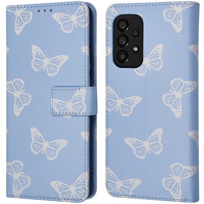 imoshion Hoesje - Geschikt voor Samsung Galaxy A53 - Design Bookcase smartphone - Butterfly
