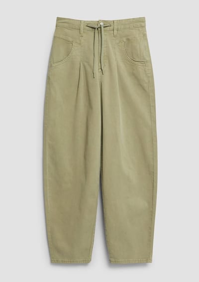 Enkel lengte gekleurde broek met taillekoord voor dames s.Oliver