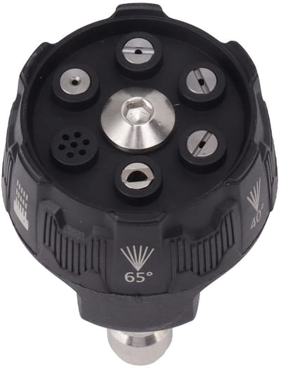 Dailygoods- Sproeikop Gereguleerd 6 in 1 - Hogedrukreiniger - Roestvrij Staal - Verwijderbaar Filter - Krachtige Wassproeier - Snelle Wissel - Hogedrukreiniger Mondstuk
