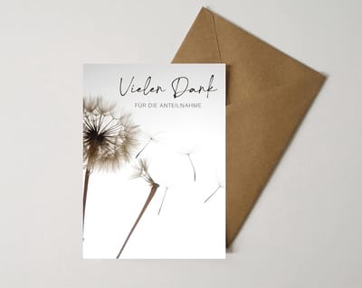 Bedankkaart voor Rouw met Envelop - Set van 10 Hoogwaardige Vouwkaarten