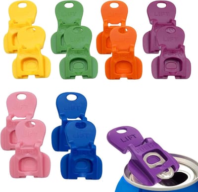 Blikopener - 12 stuks - Can Opener - Blikjesopener - Drinkblik Opener - Handmatige Blikopener - herbruikbare drankblikopener - voor bierblikjes, soda en softdrinks, eenvoudig - 6 Kleuren
