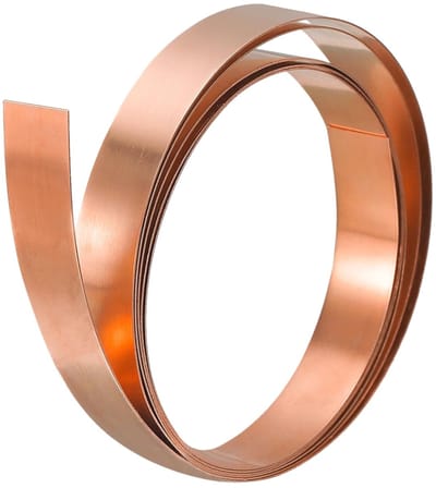 Koperen blad rol metalen folie plaat 1000 mm x 10 mm x 0,5 mm
