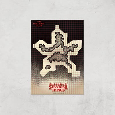 Stranger Things Map Giclee Art Print - A4 - Print Only