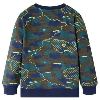 vidaXL - Kindershirt - 140 - gemêleerd - donkerkakikleurig