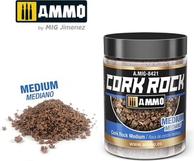 AMMO by Mig Jimenez Modelbouwdecoratie - MIG 8421 Cork Rock - Medium - Terraform - 100ml Effecten potje