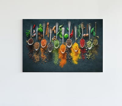 Canvas Schilderij - Kruiden - Specerijen - 60x40x2 cm