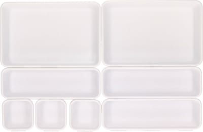 Storage Solutions Lade organizer - 8-delig - wit - kunststof - modulair - ladeverdeler