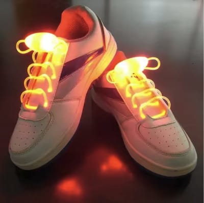 CHPN - Lichtgevende veters - Veters met oranje licht - Oplichtende veters - Oranje veters - Orange laces with light - Universeel - Coole veters - 1 paar